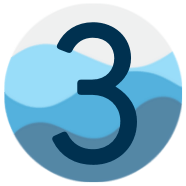 Icon of the number three.